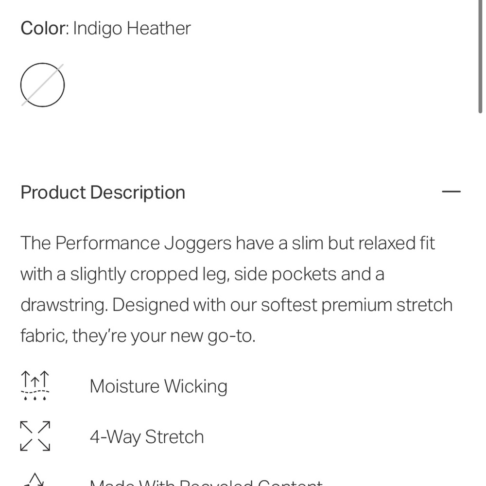 Performance Drawstring Jogger Sweatpants - Indigo… - image 5